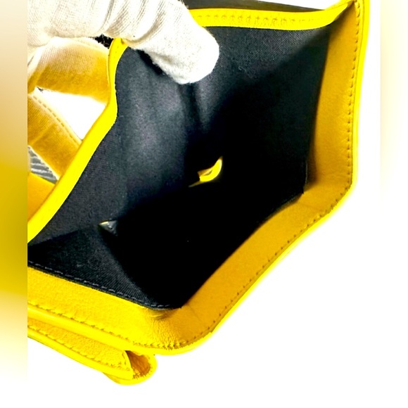 Balenciaga Paris Papier Mini Wallet in Neon Yellow Leather - EUC - Picture 12 of 14